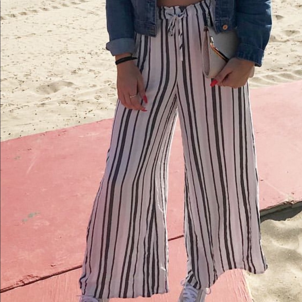 American eagle strips linen pants